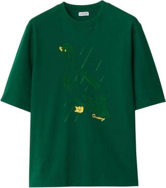 Burberry Duck Print Cotton Jersey T-Shirt, Size XX-Small