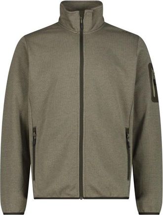 F.lli Campagnolo Jacquard Knitted Jacket Fleecejacke f&uuml;r Herren | grau/oliv