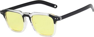 Generic Square Men And Women Outdoor Vacation Sports Polarized Sunglasses(Yellow)