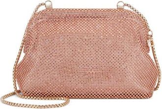 Raf&eacute; New York Brooke Diamante Frame Clutch in Apricot at Nordstrom, Size Small