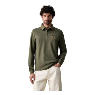 Aeronautica Tops, Heren, Groen, XL, Katoen, Lange Mouwen Poloshirt