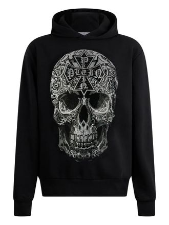Philipp Plein gothic-skull hoodie - Black