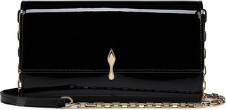 Christian Louboutin Bettina Wallet With Chain In Patent Calfskin