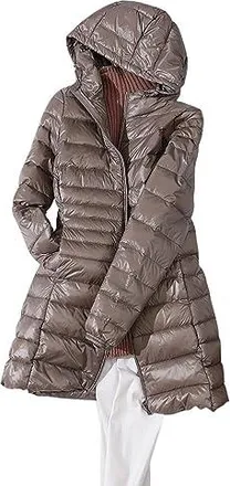 Doudoune Femme Hiver Chaude Doudoune Femme Mi-Longue Hiver Avec Capuche Fausse Fourrure Doudoune Mi Saison Femme