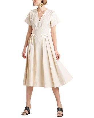 Natori Tech Taffeta Pleated Dress
