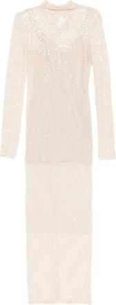 Patrizia Pepe Abito a maniche lunghe con paillettes - Bianco