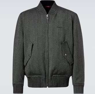 Gucci Herringbone wool bomber jacket