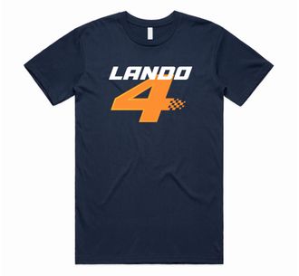 Sanfran Clothing Lando 4 Top Formula Motorsport Racing Sports Car Gift Idea Unisex T-Shirt Tee Extra Large/Navy