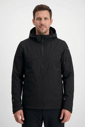 Icepeak Softshelljacke ICEPEAK BARMSTEDT, Herren, Gr. 46, basic schwarz, Obermaterial: 100% Polyester, Jacken Softshelljacke