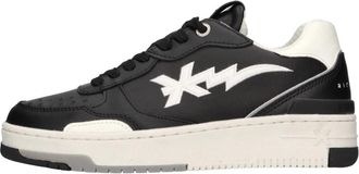 John Richmond Leren en synthetisch leren sneakers - Dames - Sneakers - Zwart - 38 EU - Leer - Schoenen