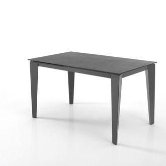 Oresteluchetta Oresteluchetta - Mesa Extensible De Cristal Acabado Roca Cm. Al.76xp.80xl.130/180