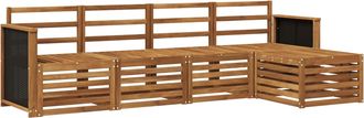 vidaXL Conjunto De Sof&aacute;s De Exterior 5 Uds. Natural Vidaxl