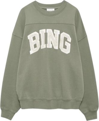 Anine Bing Dames, Sweatshirts & Hoodies, Groen, Maat: M Katoen