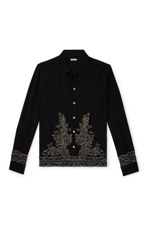 Bode Embellished Silk Shirt