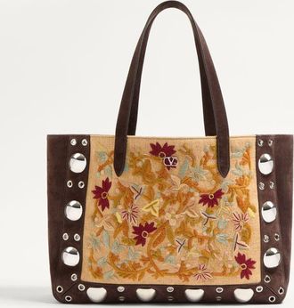 Valentino Garavani Valentino Garavani Nellc&ocirc;te Medium Embroidered Shopping Bag Wo