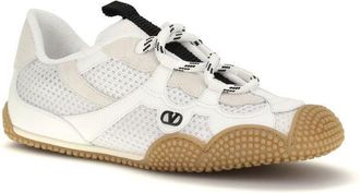Valentino Garavani Womens White Calf Leather Bos Taurus Athletic Sneakers