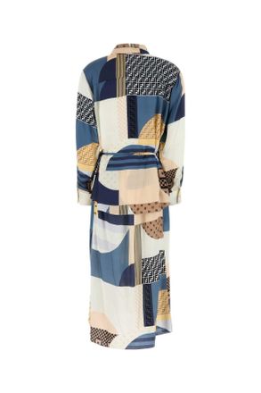 Fendi Exterior: Silk Dress Ocean-25