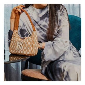 MLB Monogram Retro Full Print Series NY New York Yankees Khaki 32BG33111-50B