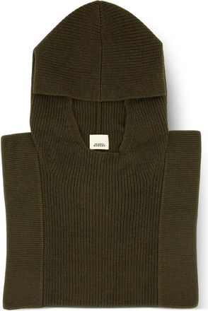 Isabel Marant Felpa in lana merino con cappuccio - Marrone