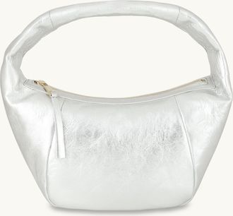 Apatchy London Womens The Jasmine Silver Leather Bag - One Size