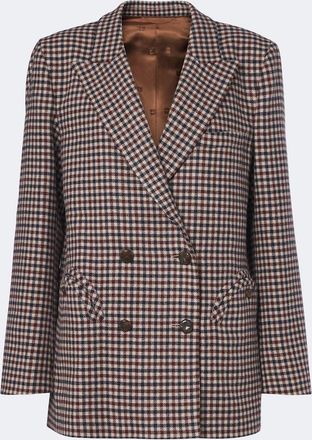 Blaz&eacute; Milano Blaz&eacute; Milano Everynight checked wool and cashmere blazer