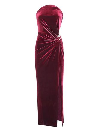 Self Portrait bandeau maxi dress - Red