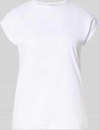 Christian Berg T-Shirt mit Rundhalsausschnitt und Rollsaum in Weiss, Gr&ouml;&szlig;e XXL