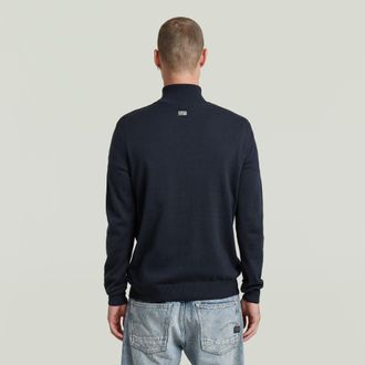 G-Star Half Zip Gebreide Trui - Donkerblauw - Heren