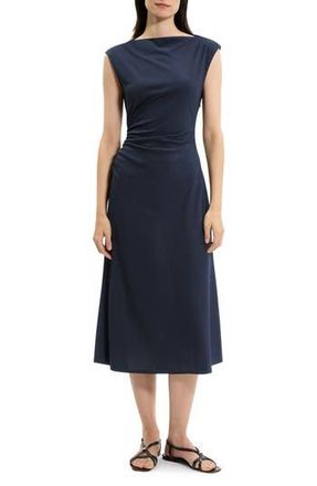 Theory Bateau Neck Knit Dress in Nocturne Navy at Nordstrom Rack, Size 2