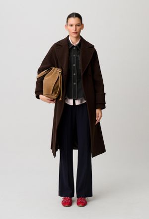 Claudie Pierlot Manteau long ceintur&eacute;