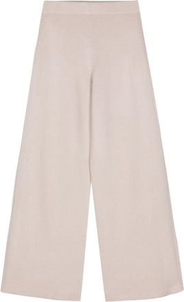 D.exterior ribbed-knit trousers - women - Cashmere/Viscose/Polyamide/Wool - L - Neutrals