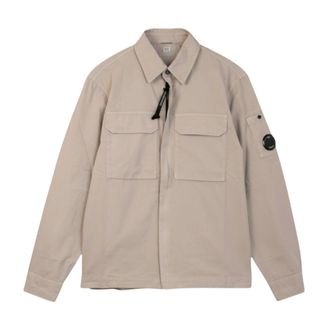 C.P. Company Laurel Wreath Jacket - male - C.P. Company - Light Jackets - Beige - M - Jackets