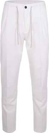 Eleventy Drawstring Broeken - Heren - Chinos - Wit - W34 - Katoen - Broeken