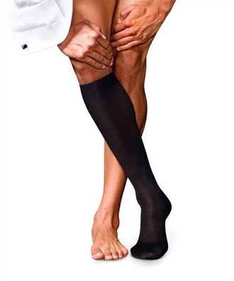 Falke No. 6 Merino Wool Silk Luxury Dress Socks in Black at Nordstrom, Size Medium