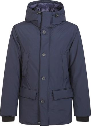 Woolrich Blauwe Cloud Parka Jas - Heren - Winterjassen - Blauw - XL - Polyester - Jassen