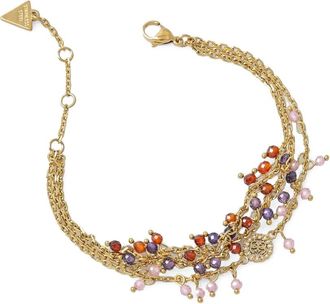 Guess Co Schakelarmband met kralen - Goud