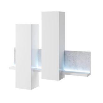 Petits Meubles Estanter&iacute;a y armario de pared 150 cm paneles de aglomerado blanco