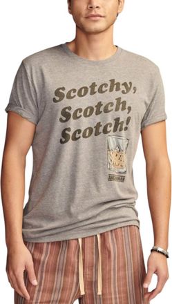 Lucky Brand Anchorman Scotch Tee In Grey