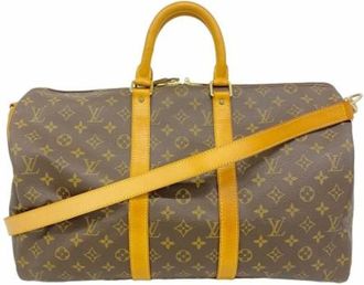 Louis Vuitton Vintage, unisex, Bruin, ONE Size, Pre-owned Fabric Weekendtas