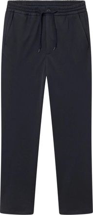 Les Deux Taps toelopende broek met trekkoord - Heren - Slim Fit Broeken - Blauw - W30 L32 - Katoen - Broeken
