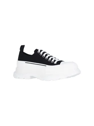 Alexander McQueen Mens Sneakers Black Cotton