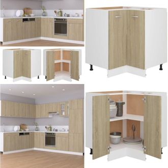 vidaXL Mobile Angolare Lyon Rovere Sonoma 75,5x75,5x81,5 cm - Armadio cucina - Armadio angolare
