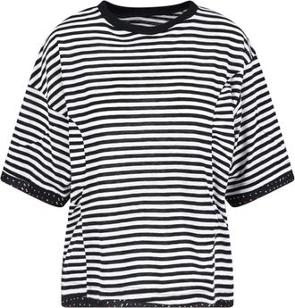 Undercover Black/White Horizontal Striped Boxy T-Shirt