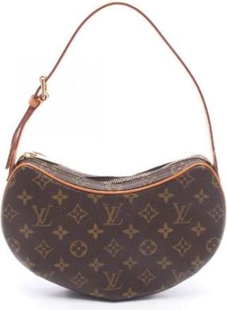 Louis Vuitton Pre-owned Pochette Croissant Monogram Schoudertas - Dames - Vintage Schoudertas - Bruin - ONE Size - Leer - Vintage