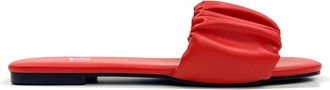 Yosi Samra Womens Naomi Ruched Sandal In Flame