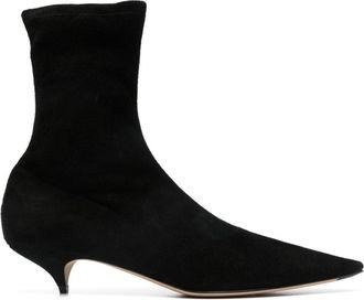 The Row 35mm Liisa boots - women - Suede - 38.5 - Black