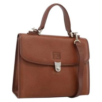 Burberry Pre-owned Handtas - Dames - Vintage Handtas - Bruin - ONE Size - Leer - Vintage