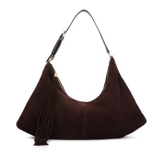 Kazar Grote Su&egrave;de Handtas - Dames - Tassen - Bruin - Maat: ONE Size Su&egrave;de