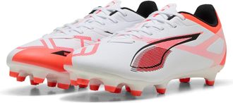 Puma Fussballschuh PUMA ULTRA 5 PLAY FG/AG WNS, Damen, Gr. 37, weiss (puma wei&szlig;, puma schwarz, glowing rot), Synthetik, Schuhe Fussballschuh, f&uuml;r Rasenpl&auml;t