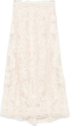 P.A.R.O.S.H. Nixie Maxi Rok - Dames - Maxi Rokken - Beige - S - Rokken